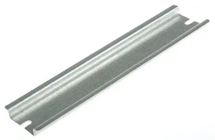 Produktfoto 1 von Fibox Stahl DIN-Hutschiene Ungelocht, H. 7.5 mm B. 35mm, L. 150 mm