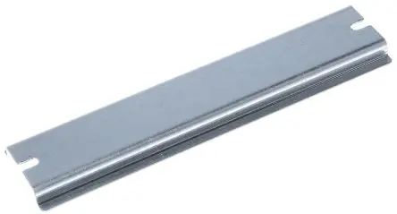 Produktfoto 1 von Fibox Stahl DIN-Hutschiene Ungelocht, H. 8 mm B. 35mm, L. 140 mm