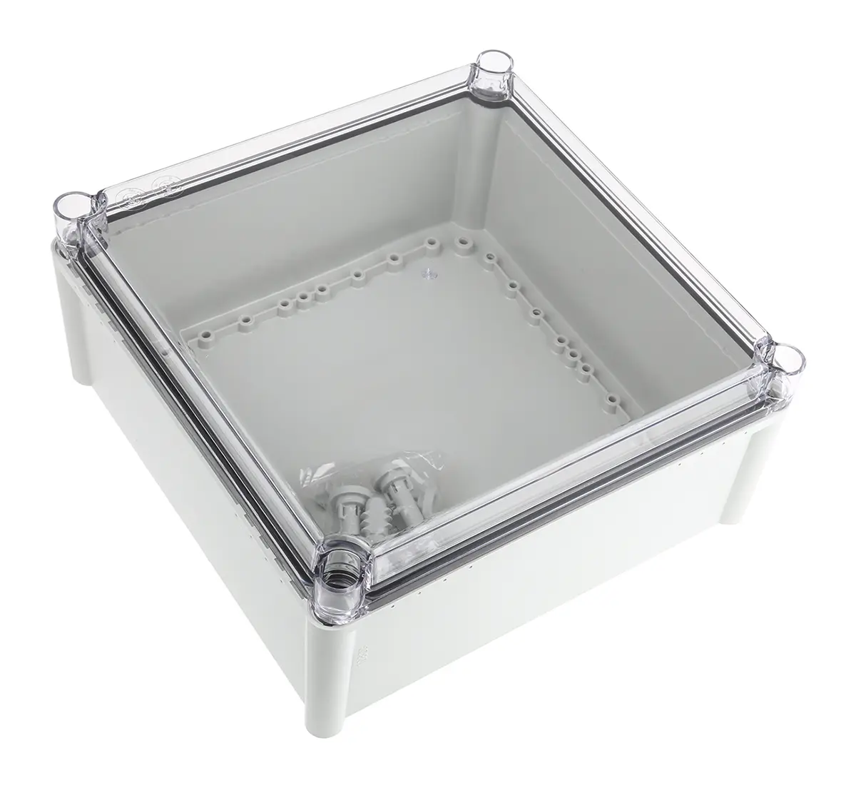 Produktfoto 1 von Fibox SOLID PC; Gehäuse; Polycarbonat; Grau; IK08, IK09 IP40 Breite 278 mm Höhe 130 mm Länge 278 mm