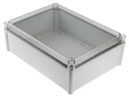Produktfoto 1 von Fibox SOLID PC; Gehäuse; Polycarbonat; Grau; IK09, IK08 IP67 Breite 278 mm Höhe 130 mm Länge 378 mm