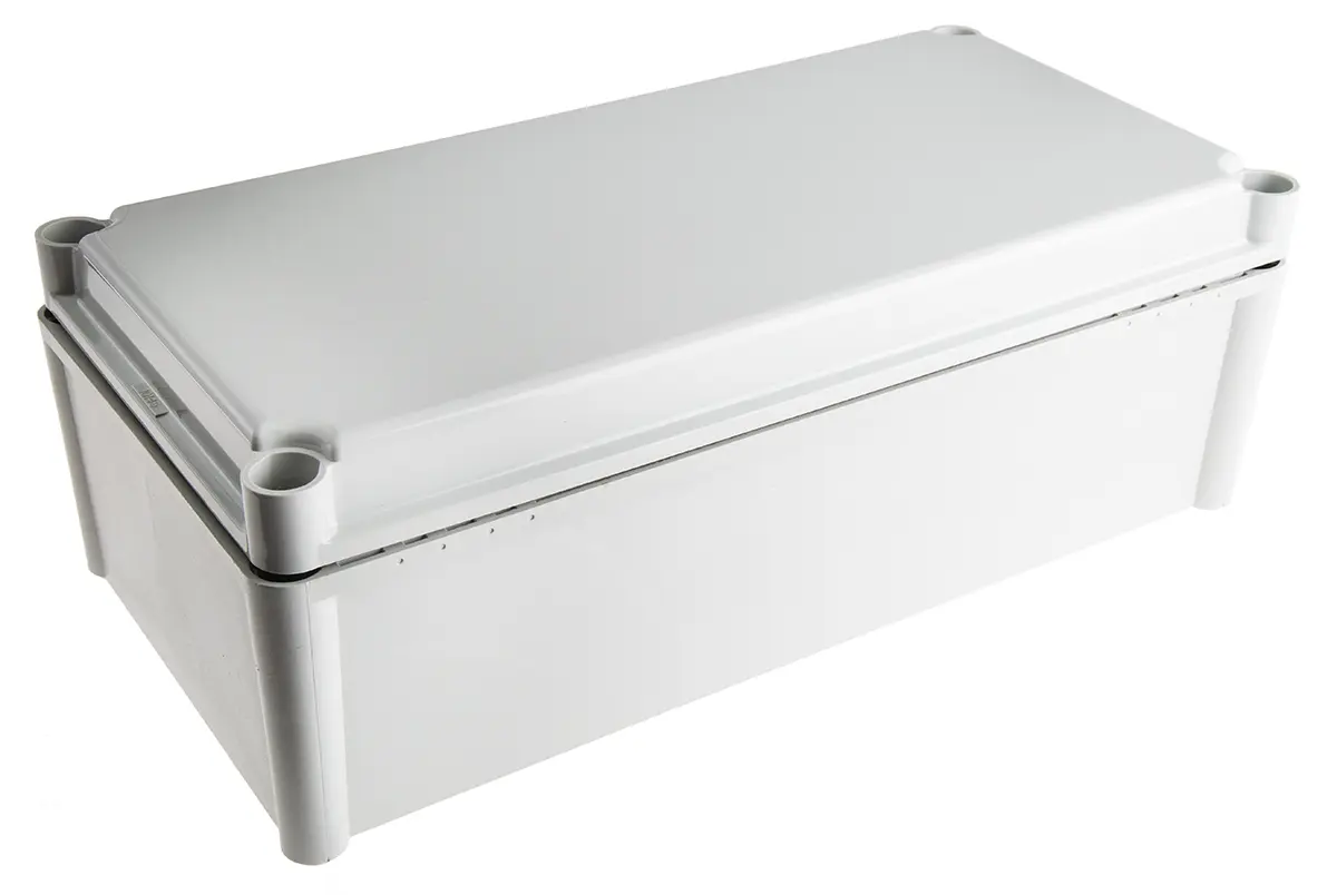 Produktfoto 1 von Fibox SOLID PC; Gehäuse; Polycarbonat; Grau; IK09, IK08 IP40 Breite 188 mm Höhe 130 mm Länge 378 mm
