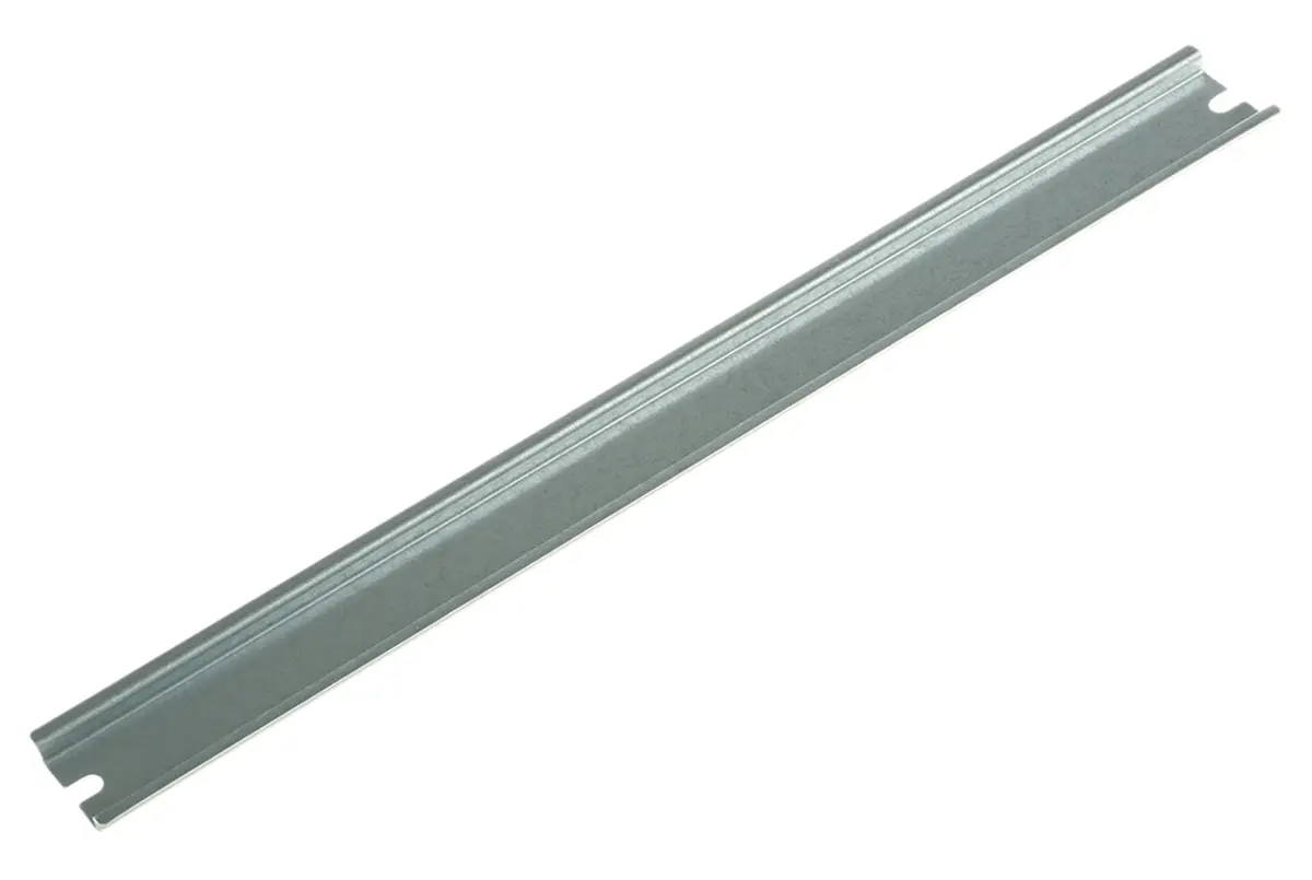 Produktfoto 1 von Fibox Stahl DIN-Hutschiene Ungelocht, H. 8 mm B. 35 mm, L. 335 mm