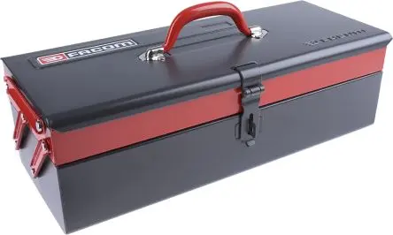Produktfoto 1 von Facom Metall Werkzeugbox Rot, Grau, 1 Schubladen, L. 467 mm B. 165mm H. 467 mm, 3 kg, Vorhängeschloss