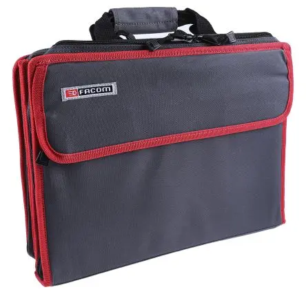 Produktfoto 1 von Facom Beständig gegen Kohlenwasserstoffe, Stoßfest Werkzeugkoffer Grau, L. 430 mm B. 320mm H. 130 mm, 1.9 kg,