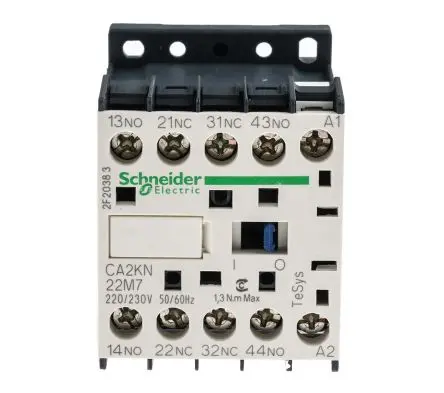 Produktfoto 1 von Schneider Electric TeSys K Steuerrelais, / 10A 4.5 VA 2 Schließer/2 Öffner, 230V ac / 10A 2 Schließer/2 Öffner, 58 mm x