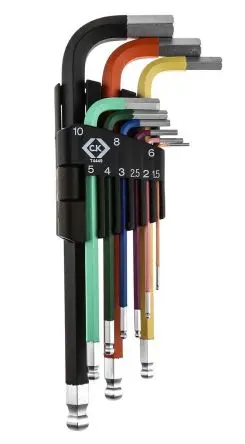 Produktfoto 1 von CK Sechskantschlüsselsatz 9 L Metrisch 10.0 mm, 1.5 mm, 2.0 mm, 2.5 mm, 3.0 mm, 4.0 mm, 5.0 mm, 6.0 mm, 8.0 mm
