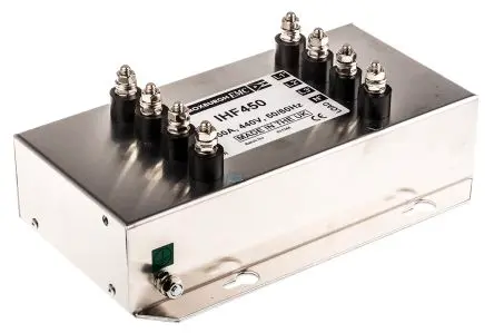 Roxburgh EMC IHF Entstörfilter, 480V ac, 50 A, Flanschmontage 2.5 W, Stift, 1-phasig 3.5 mA / 60Hz
