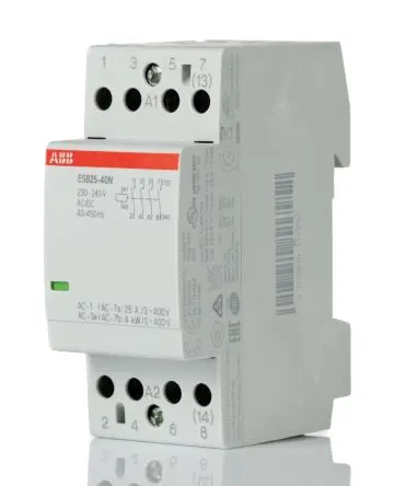 Produktfoto 1 von ABB ESBN Schütz 230V ac-Spule, 4-polig, 240V ac/dc / 9 A 240V ac/dc 4 kW 4 Schließer Sicherheit 888-Hilfskontakte