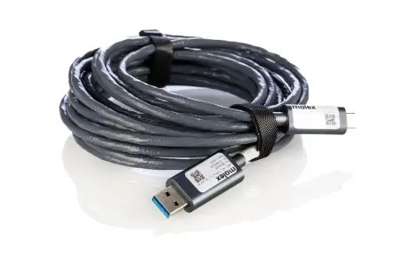 Produktfoto 1 von Molex Stecker OptoUSB IC-Buchse USB-Kabel, USB Typ A Stecker / USB Typ C, 5 m USB 3.1 Schwarz