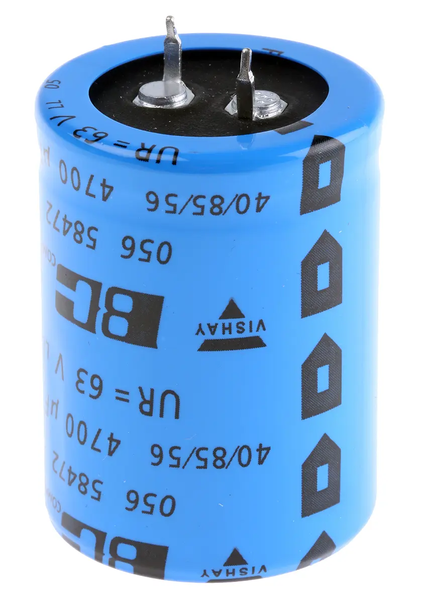 Produktfoto 1 von Vishay 056 PSM-SI Snap-In Aluminium-Elektrolyt Kondensator 4700μF ±20% / 63V dc, Ø 30mm x 40mm, +85°C