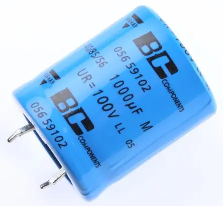 Vishay 056 PSM-SI Einrastmontage Kondensator 1000 μF Lot ±20 % / 100V dc, Ø 25 mm x 30 mm x 30 mm, 85 °C