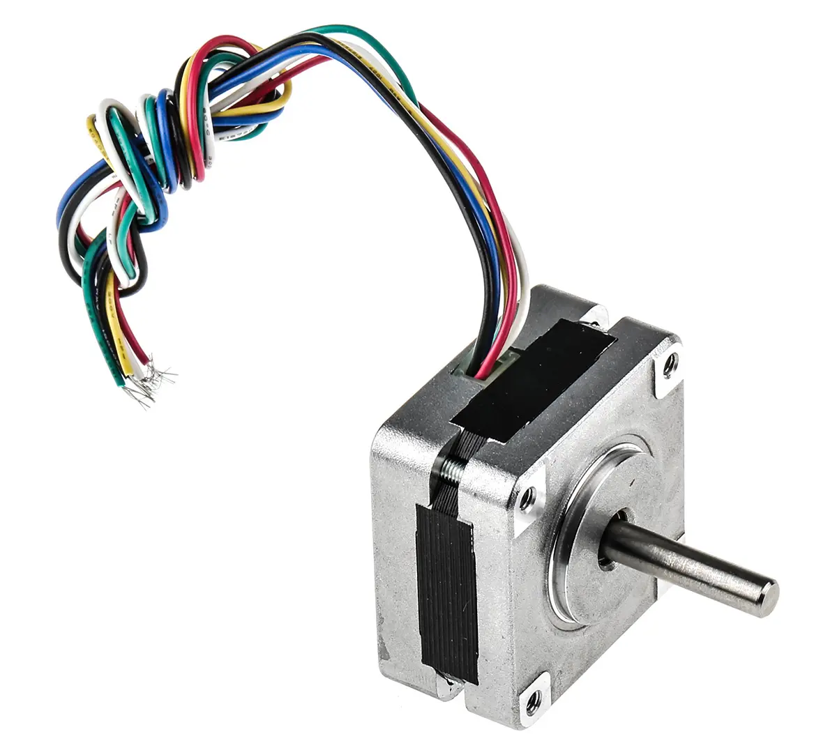Produktfoto 1 von RS PRO Hybrid 1.8 ° Schrittmotor 6.5 V / 500 mA 0.08 Nm, 39.2 x 39.2 mm Wellen-Ø 5 mm