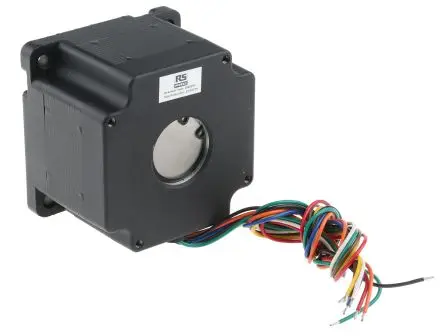 Produktfoto 1 von RS PRO Hybrid 1.8 ° Schrittmotor 1.65V, 2.39 V, 3.42 V / 5.9A, 85.85 x 85.85 mm Wellen-Ø 12 mm