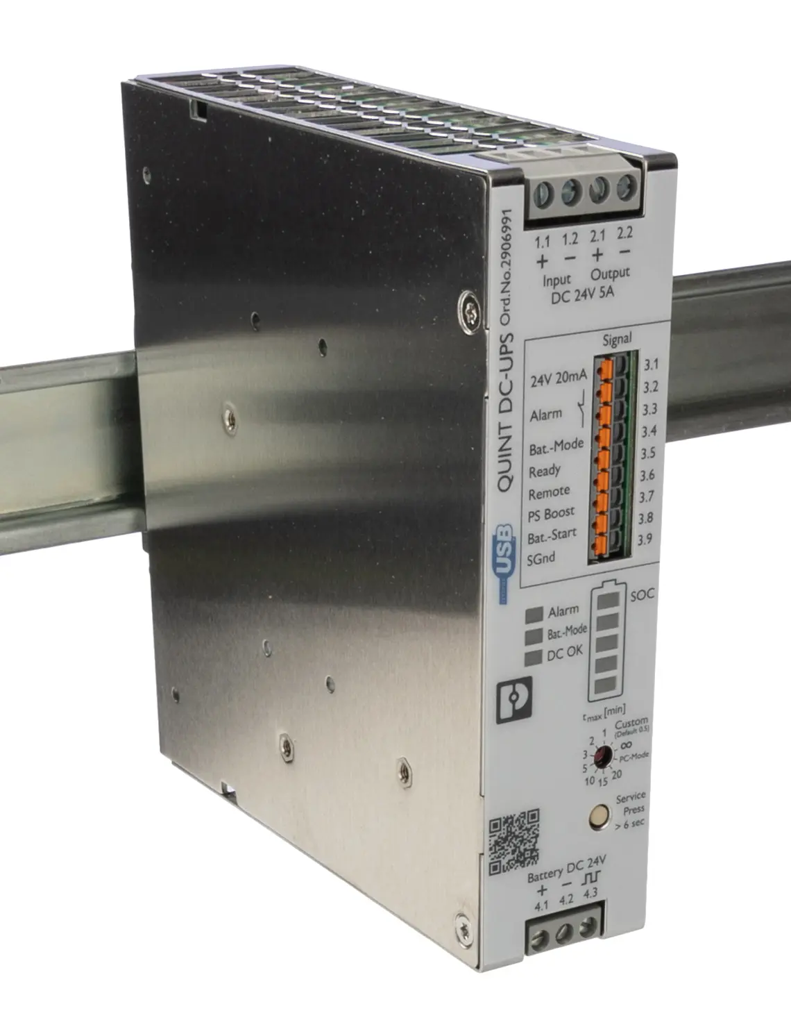 Produktfoto 1 von Phoenix Contact QUINT4 DIN-Schienen USV Stromversorgung 240W, 18 → 32V dc / 8.3A