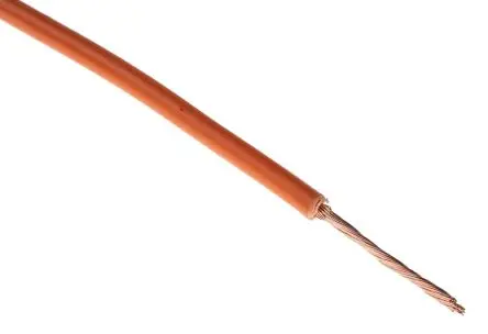Produktfoto 1 von RS PRO Normierte Aderleitung, 18 AWG 100 m Orange Ø 3 mm 32 Litzen Polyvinylchlorid, Polyvinylchlorid