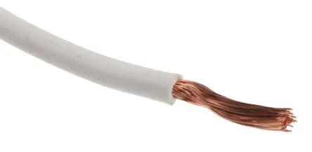 Produktfoto 1 von RS PRO Schaltdraht, 14 AWG 100 m Weiß Ø 3.7 mm 50 Litzen Polyvinylchlorid