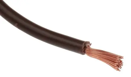 Produktfoto 1 von RS PRO Schaltdraht, 14 AWG 100 m Braun Ø 3.7 mm 50 Litzen Polyvinylchlorid
