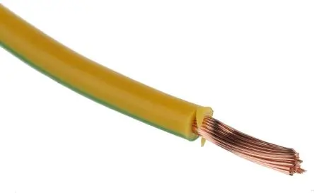 Produktfoto 1 von RS PRO Schaltdraht, 14 AWG 100 m Grün, Gelb Ø 3.7 mm 50 Litzen Polyvinylchlorid