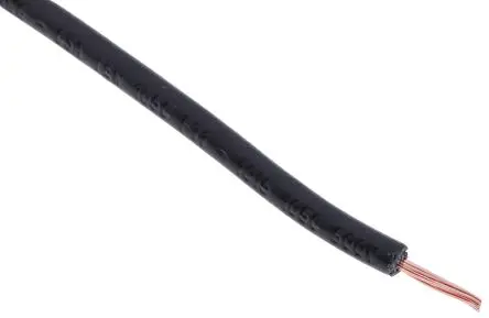 Produktfoto 1 von RS PRO Schaltdraht, 22 AWG 100 m Schwarz Ø 2.6 mm 16 Litzen Polyvinylchlorid