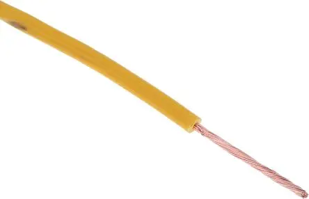 Produktfoto 1 von RS PRO Schaltdraht, 22 AWG 100 m Gelb Ø 2.6 mm 16 Litzen Polyvinylchlorid