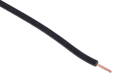 Produktfoto 1 von RS PRO Schaltdraht, 20 AWG 100 m Schwarz Ø 2.8 mm 24 Litzen CPE, ETFE, Ethylen-Propylen-Gummi, Fluoriertes