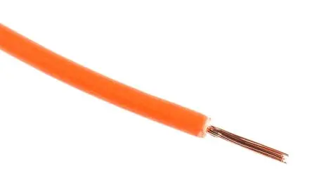 Produktfoto 1 von RS PRO Tri-Rated Schaltdraht, 20 AWG 100 m Orange Ø 2.8 mm 24 Litzen Polyvinylchlorid