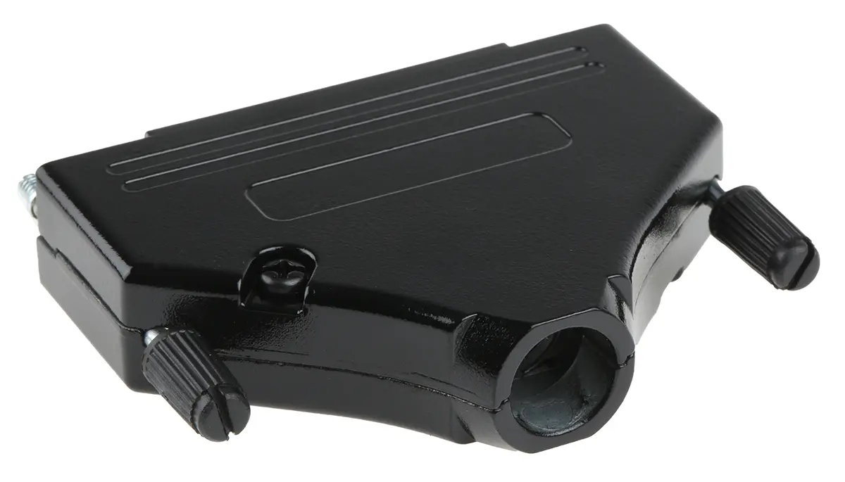 Produktfoto 1 von MH Connectors MHDTZK-BK D-Sub-Gehäuse Gerade, 37-polig, D: D-Sub-Gehäuse Zugentlastung, Schwarz, Größe C, aus Zink