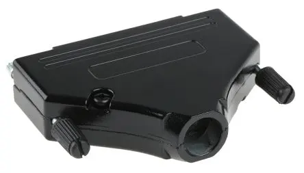 MH Connectors MHDTZK-BK D-Sub-Gehäuse Gerade, 37-polig, D: D-Sub-Gehäuse Zugentlastung, Schwarz, Größe C, aus Zink