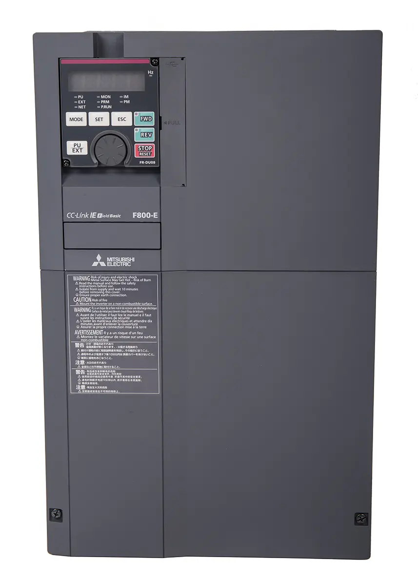 Produktfoto 1 von Mitsubishi Electric FR-F800 3-Phasen Frequenzumrichter 30 KW 400 V ac / 62 A 50/60Hz für Kompressor, Lüfteranwendung,