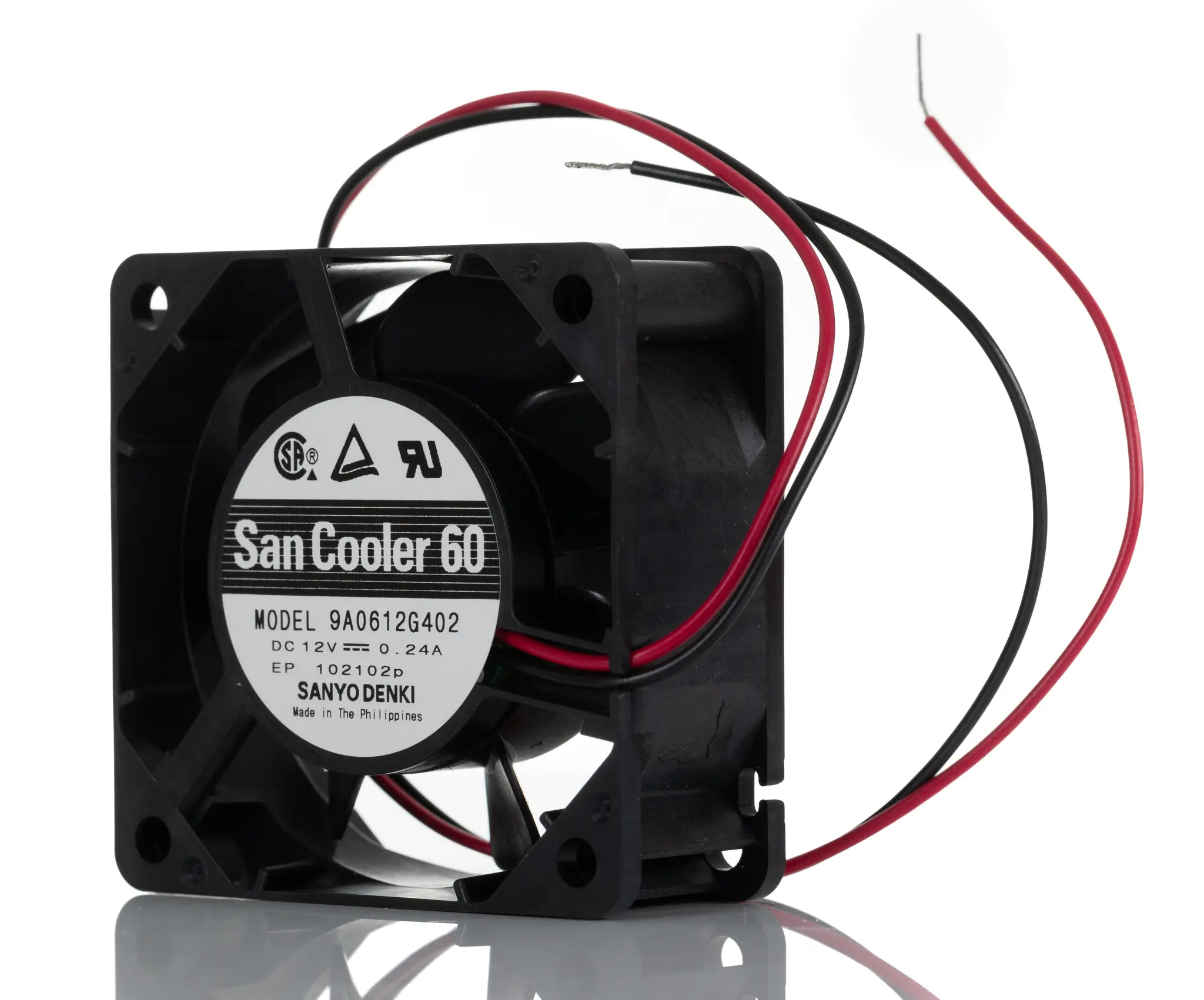 Produktfoto 1 von Sanyo Denki 9A DC-Axiallüfter, Kugellager, 12 V dc / 2.88W, 60 x 60 x 25mm, 27.6cfm