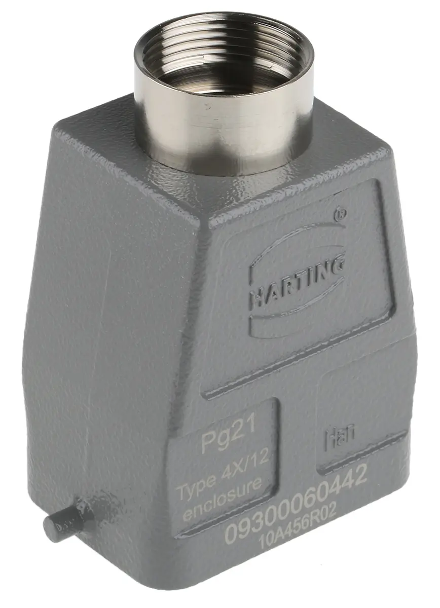 Produktfoto 1 von HARTING Han B Kappe für robusten Stromversorgungsstecker 1 Hebel 1, Anschlusshaube 6B Steckverbinderkappe, IP65