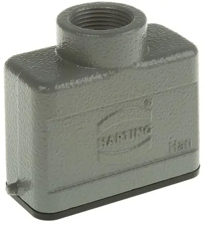 Produktfoto 1 von HARTING Han A Kappe für robusten Stromversorgungsstecker 1 Hebel 1, Anschlusshaube 10A Steckverbinderkappe, IP65