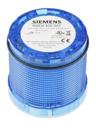 Produktfoto 1 von Siemens SIRIUS LED Blitzlichtelement 24V ac/dc Blau Wechselstrom/Gleichstrom IP65, 70 mm x 65.5 mm