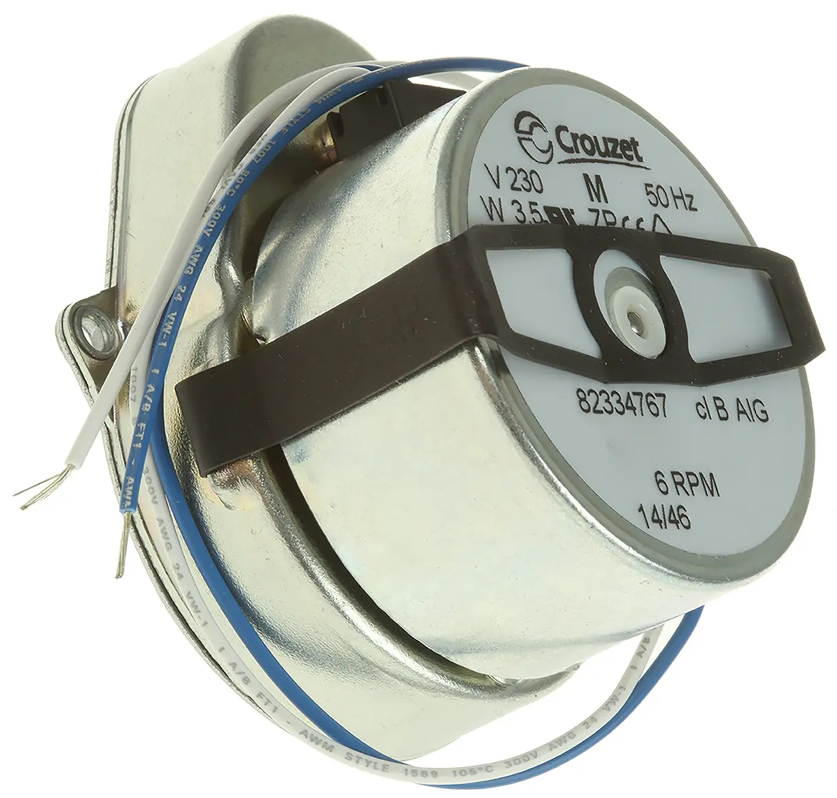 Produktfoto 1 von Crouzet 82 334 5 AC-Getriebemotor Rechtsdrehend, 3 W 6 rpm 230 V Panel