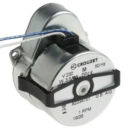 Produktfoto 1 von Crouzet 82 334 5 AC-Getriebemotor, 1-phasig Synchron Rechtsdrehend, 3 W 1U/min 230V Panel