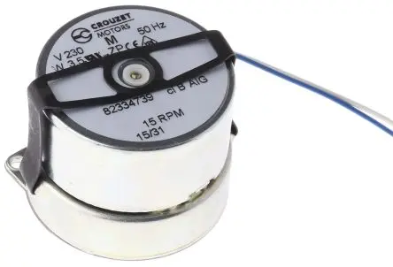 Produktfoto 1 von Crouzet 82 334 5 AC-Getriebemotor Rechtsdrehend, 3 W 15U/min 230V Panel