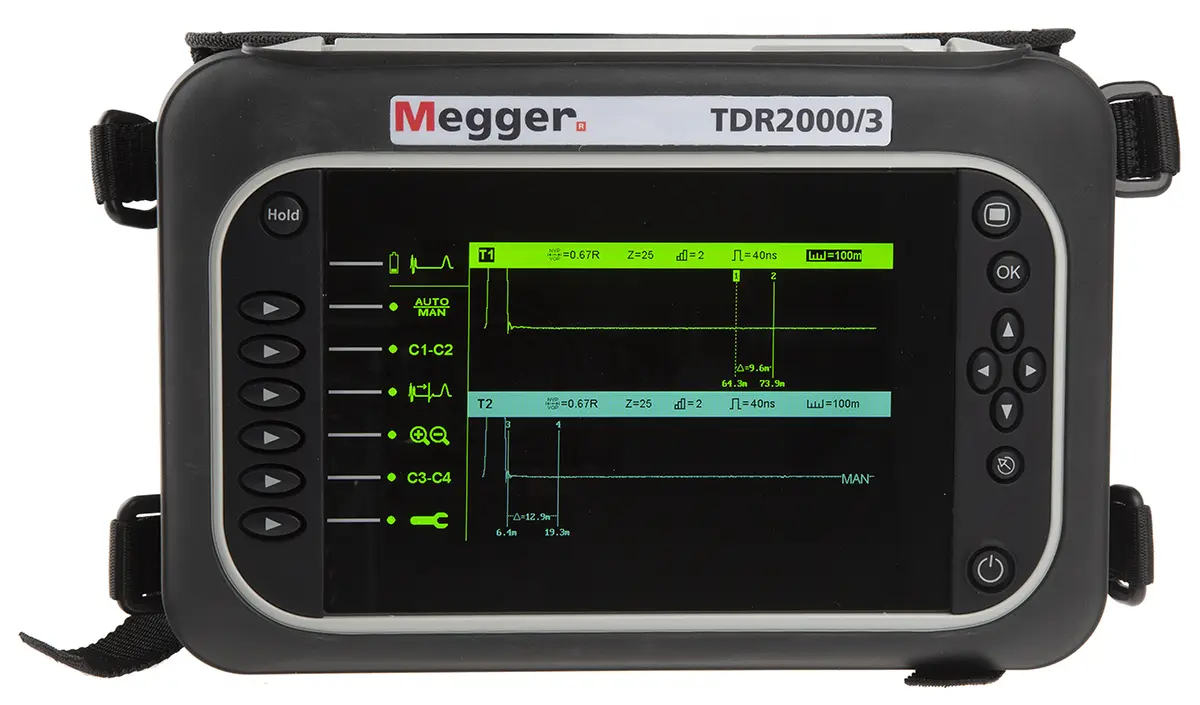 Produktfoto 1 von Megger Zeitbereichsreflektometer TDR2000/3 ±1 % 1 % 2 ns, USB