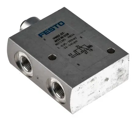 Produktfoto 1 von Festo, Stößel VMEF Pneumatik-Steuerventil, manuell, G G 1/8, Aluminiumlegierung 8031295