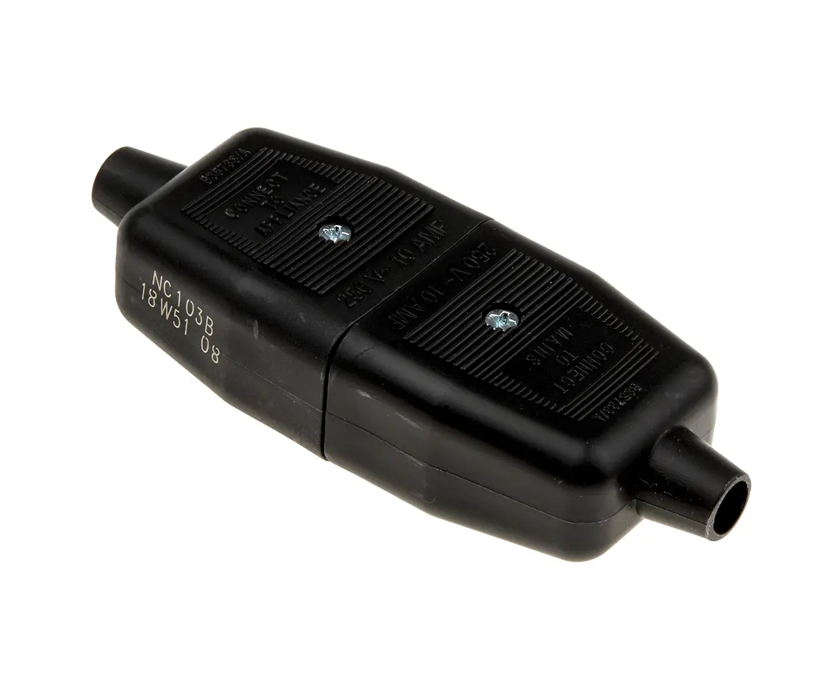 Produktfoto 1 von Masterplug Haupt-Inline-Stecker 3-polig Kabel Stecker/Buchse 240 V 10A