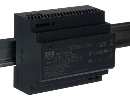 Produktfoto 1 von MEAN WELL HDR DIN-Schienen Netzteil Geschalteter Modus 370 V dc, 264V ac Wechselstrom/Gleichstrom / 6.25 A 24V dc DC 150