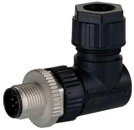Produktfoto 1 von Amphenol Industrial SR7001 20.1 mm M12 Rundsteckverbinder Stecker 8-polig Stecker 2A Kabel IP67