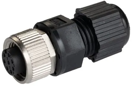 Amphenol Industrial SL8001 15.3 mm M12 Rundsteckverbinder Buchse 8-polig Buchse 2A Kabel, Kabel IP68