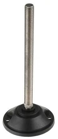 Produktfoto 1 von Nu-Tech Engineering Verstellbarer Fuß M16 bis 2000 kg x 200 mm, bis 10° neigbar Edelstahl, Ø 100 mm x 80 mm