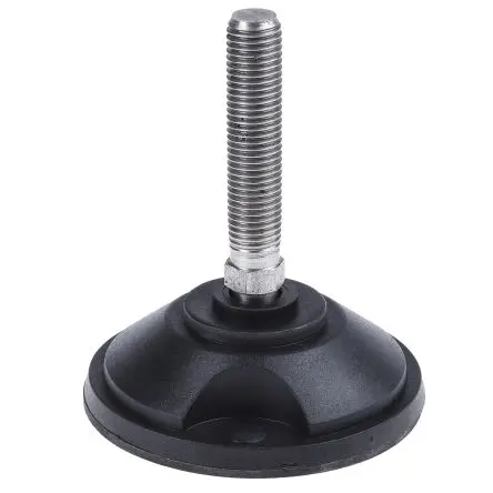 Produktfoto 1 von Nu-Tech Engineering Verstellbarer Fuß M16 bis 2000 kg x 75 mm, bis 10° neigbar Edelstahl, Ø 100 mm x 80 mm