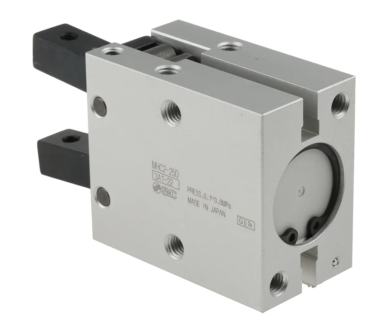 Produktfoto 1 von SMC MHC2 Pneumatikgreifer, Doppeltwirkend-Ausführung, 2 Greifarme, Winkel, 0.6 Mpa max. M5 x 0.8