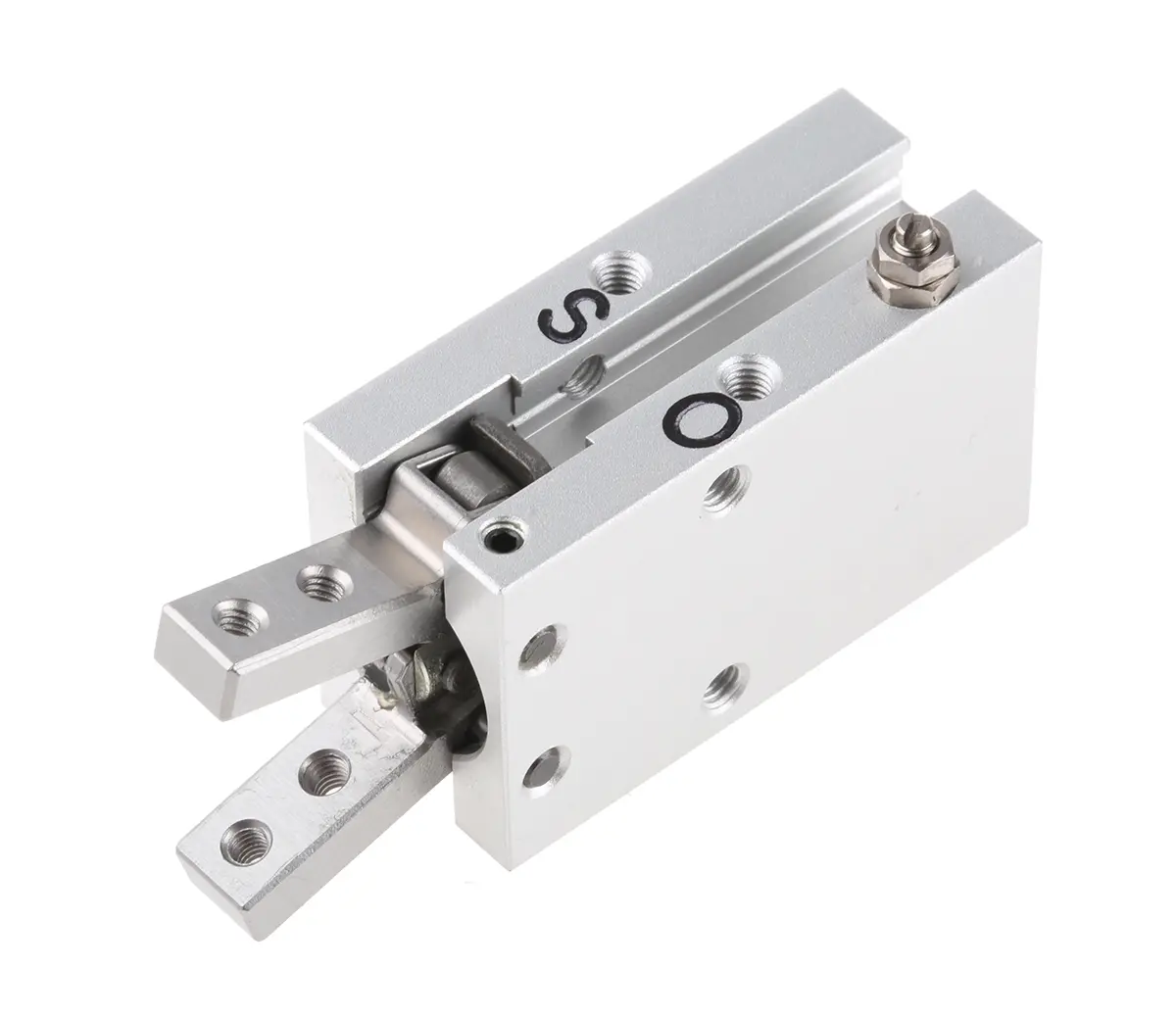 Produktfoto 1 von SMC MHC2 Pneumatikgreifer, Doppeltwirkend-Ausführung, 2 Greifarme, Winkel, 0.6 Mpa max. M3 x 0.5