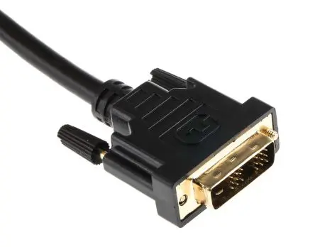 Produktfoto 1 von RS PRO DVI-Kabel A DVI-D Single Link - Stecker B DVI-D - Stecker, 5 m Polyvinylchlorid Schwarz