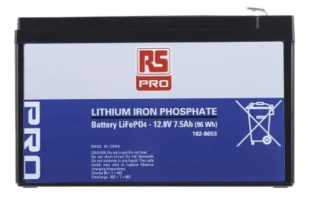 Produktfoto 1 von RS PRO Lithium-Eisen-Phosphat Akkupack 12.8 V 7.5 Ah