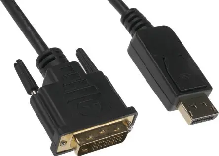 Produktfoto 1 von RS PRO, Stecker DisplayPort-Kabel A DVI-D Dual Link B DVI-D - Stecker, 5 m Polyvinylchlorid