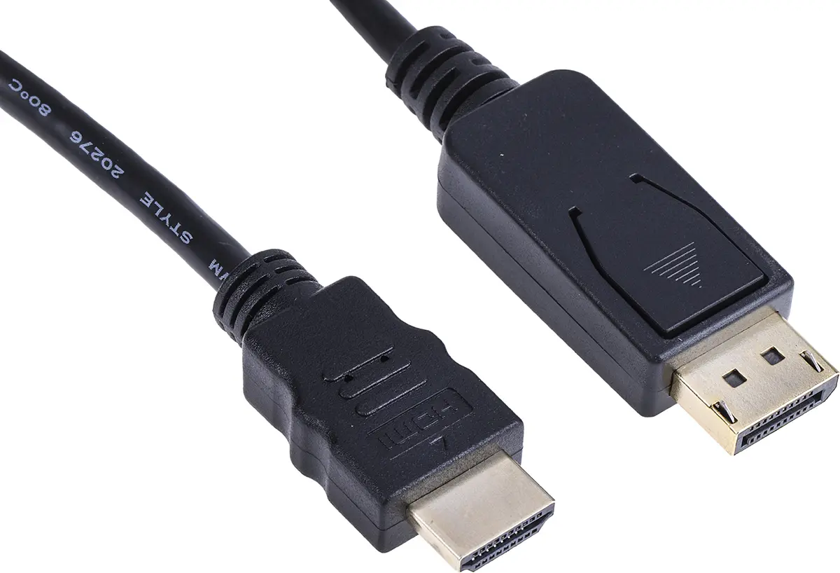 Produktfoto 1 von RS PRO, Stecker DisplayPort-Kabel A DisplayPort B HDMI - Stecker, 5 m Polyvinylchlorid